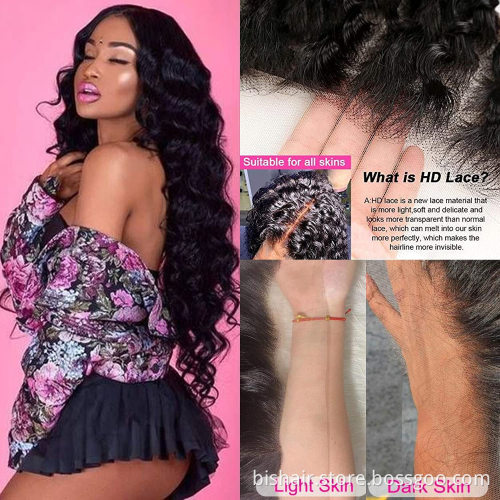 Loose Deep Wave Lace Front Wigs Human Hair 13x4 HD Lace Front Wigs Human Hair Pre Plucked Transparent Lace Frontal Wigs
